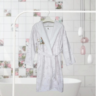 Детски халат Angel с качулка и DF печат – XL